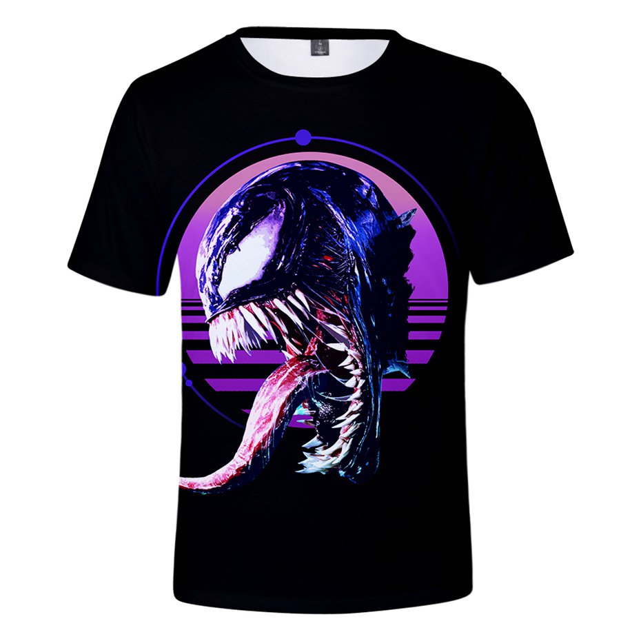Classic Comic Role Venom T-shirts Super Hero Tees Unisex American DC Cartoon Tops