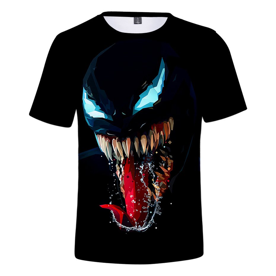 Plus Size Super Hero Venom Blouse Christmas Summer Outerwear Comics Movie T-shirts