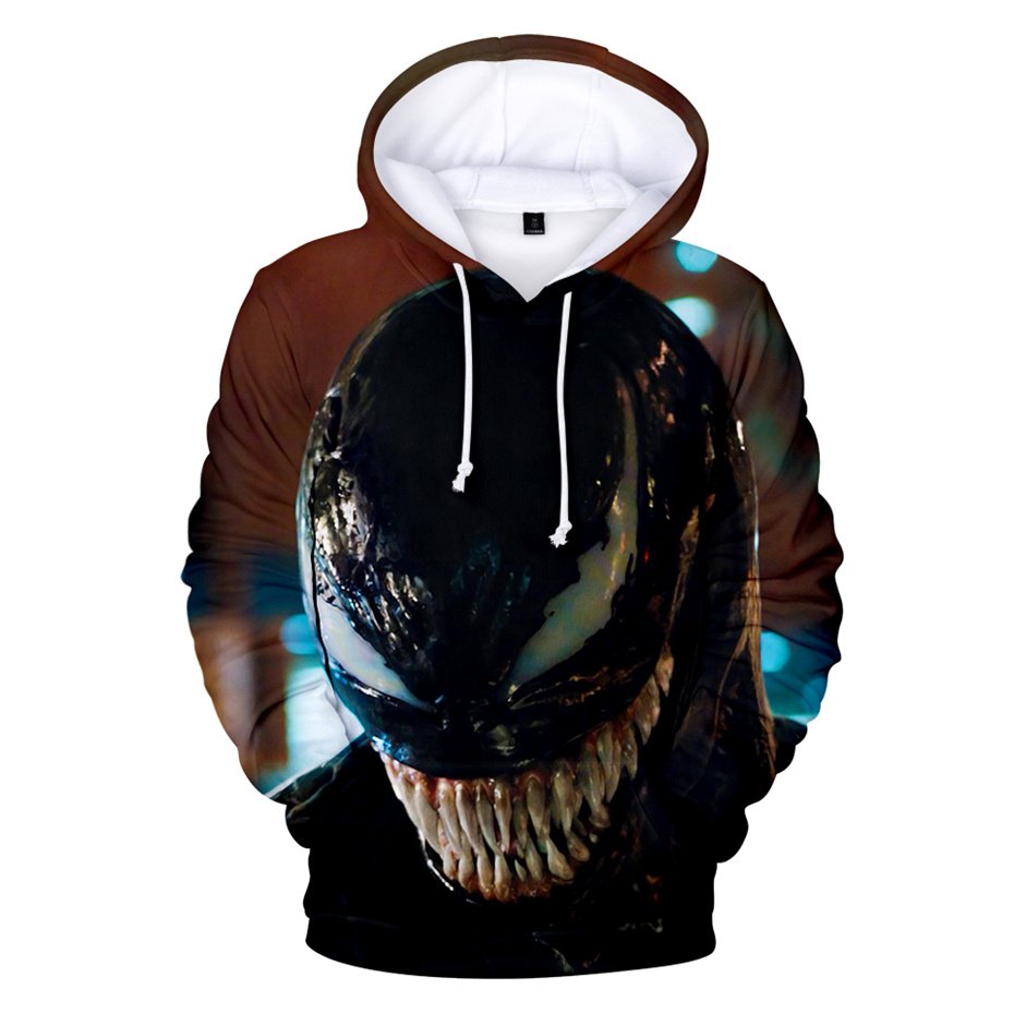 Comics Movie Outerwear Unisex Venom Hoodies Streetwear