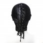 Erotic Latex Catsuit Mask SM Ball Cosplay Head Mask Fetish Sexy PU Headgear With Mouth Gag