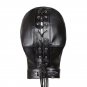 Black Latex Catsuit Mask PU Fetish Costume Accessories SM Cosplay Head Mask Sexy Party Headgear