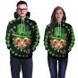 St. Patricks Hoodies Casual Holiday Sweatshirt Shamrocks Tops Sweetheart Animal Cat Streetwear