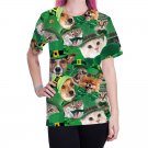 Plus Size Women 3D Print Shirts Animal Tops Leprechaun Outerwear Shamrocks St. Patrick Blouses
