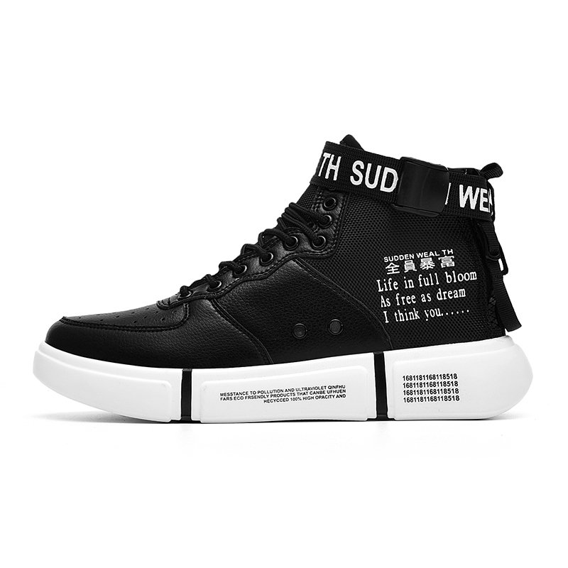 Punk Style Men Ankle Boots Street Sneakers PU Sport Shoes Fashion ...