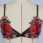 Sexy Floral Flower Rose Embroidery Bra Set Black Erotic Beach Bikini Lingerie Valentine Bras