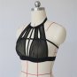 Black Harness Bras Sexy Full Cup Sheer Erotic Mesh Underwear Valentine Bandage Lingerie