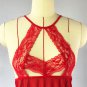 Black Chemises Nightgown Mesh Sleeveless Sleepwear Sheer Lingerie Sexy Valentine Costume