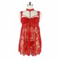 Plus Size Valentine Sleepshirts Sexy Lace Babydoll Lingerie Super Size 4XL Erotic Harness Sleepwear