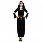 Carnival Cos Monasticism Uniform Sexy Nun Cosplay Costume Black Virgin Mary Fancy Dress