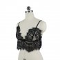 Erotic Valentine Lingerie Eyelash Lace Spaghetti Straps Wire Free Fetish Sheer Bras Sets
