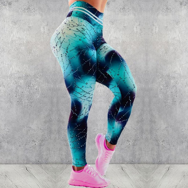 3D Digital Drip Printing Sport Pants Fitness Leggings Women Skinny Active Wear