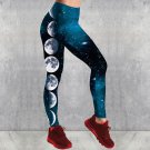 Digital Printing Moon Leggings Women High Waist Skinny Planet Galaxy Printed Pants