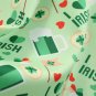 Ireland Shamrocks Printed Plus Size Vintage Midi Dresses St. Patrick's Day Retro Party Dresses