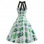 Plus Size Fashion Clothing St. Patrick Vintage Casual Dresses Shamrocks Printed Retro Party Dress