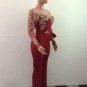 Sexy Off Shoulder Spring Long Sleeve Gold Lace Skinny Wide Leg Fashion Women Jumpsuit