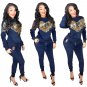 Women's Tracksuits Sweetheart Sequins Plus Size Hoodies Fall Autumn Ankle Length Pants