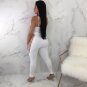 Sexy Jumpsuit Spaghetti Strap Bras Novelty Streetwear Hollow Out Skinny Lace-up Side Pants