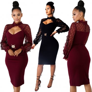 Women Bodycon Casual Dresses Fall Spring Break Clothes Sequins Party Dress Fashion Clothing