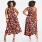 Fashion Big Size 3XL Streetwear 2XL Casual Dresses 4XL Fat Lady Flora Printing Long Summer Dress