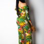 Fashion Summer Jumpsuits Large Size XXL Full Length Floral Printing Long Sleeve Clubwear