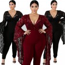 XXL Lace Jumpsuits Summer American Street Wear Casual Wear Large Size 2XL Fashion Woman Clothes