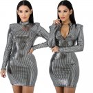 Patent Leather Party Dresses Sexy Women Bodycon Night Bar Mini Dress PVC Club Wear