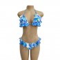 Women Halter Swimming Costume Two Piece Swimsuits Floral Beach Wear Ruffle Bathing Suits