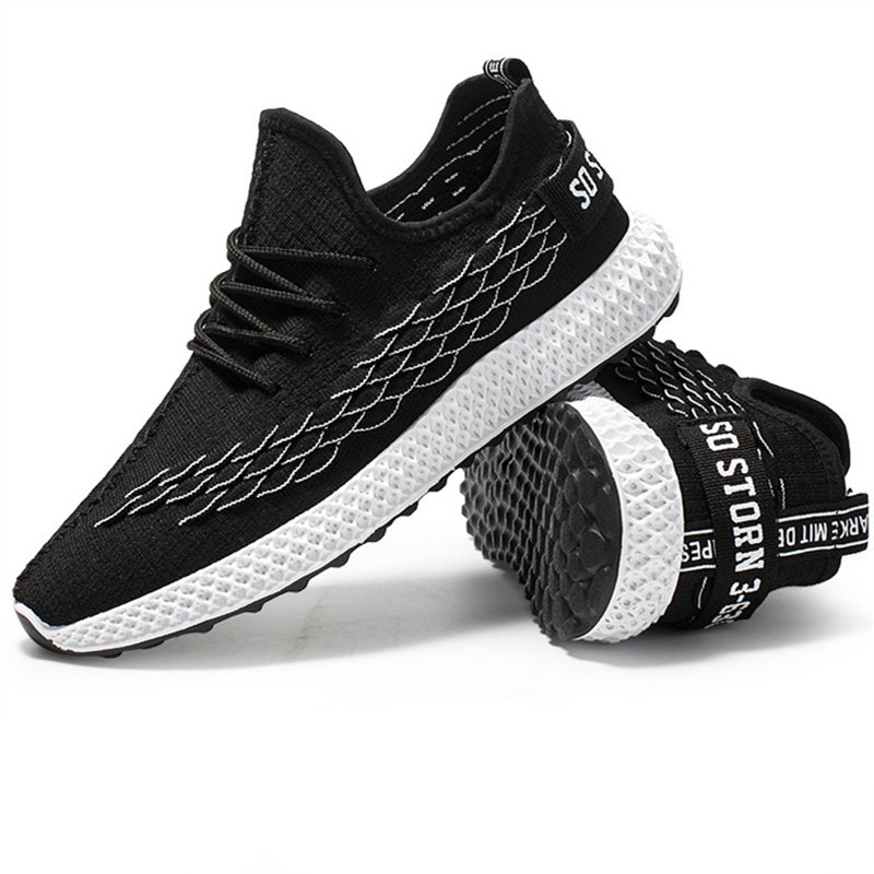 Teenage Sport Shoes Breathable Superfiber Trainers Fashion Men Outdoor Street Sneakers