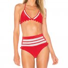 Beach Wear Vacation Outfits Summer Swimming Costume High Waist Resort Wear Women Mesh Bikini