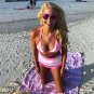 Tassel Bikinis Halter Swimsuit 50% Summer Beach Resort Wear Sexy Mesh Swimwear