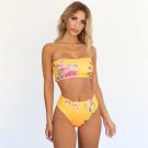 Fashion Bandeau Swimwear Mid Waist Designer Brazilian Swimsuits Floral Women Swimming Costumes