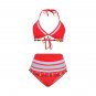 Sexy Tassel Hem High Waisted Bikini Set Designer Swimwear Women Beach Vacation Outfit