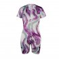 High Elastic Women Sport Tracksuits Printed Summer Fashion Short Sleeve Fitness Jumpsuit