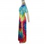 Retro Sun Day Dress Short Sleeve African Print Streetwear Plus Size Casual Ethnic Clothing