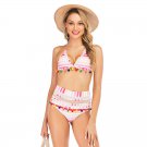 Beach Resort Wear Sexy Tassel Hem High Waist Bikini Sets Mesh Designer Swimwear