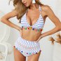 Beach Resort Wear Sexy Tassel Hem High Waist Bikini Sets Mesh Designer Swimwear