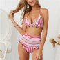 Beach Resort Wear Sexy Tassel Hem High Waist Bikini Sets Mesh Designer Swimwear