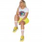 Summer Plus Size Trendy Clothing Lips Print Casual Tees with Short Skinny Pants