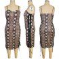 Summer Lace-Up Sexy Split Bar Night Clubwear Midi Dress Fashion Plus Size Party Dresses