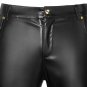 Big Size Night Club Wear Stage Black PU Outwear Pants XXL Male Fetish PVC Trousers