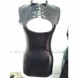 Women Wet Look Fetish Wear keyhole Front Double Panels Sexy PVC Party Dresses