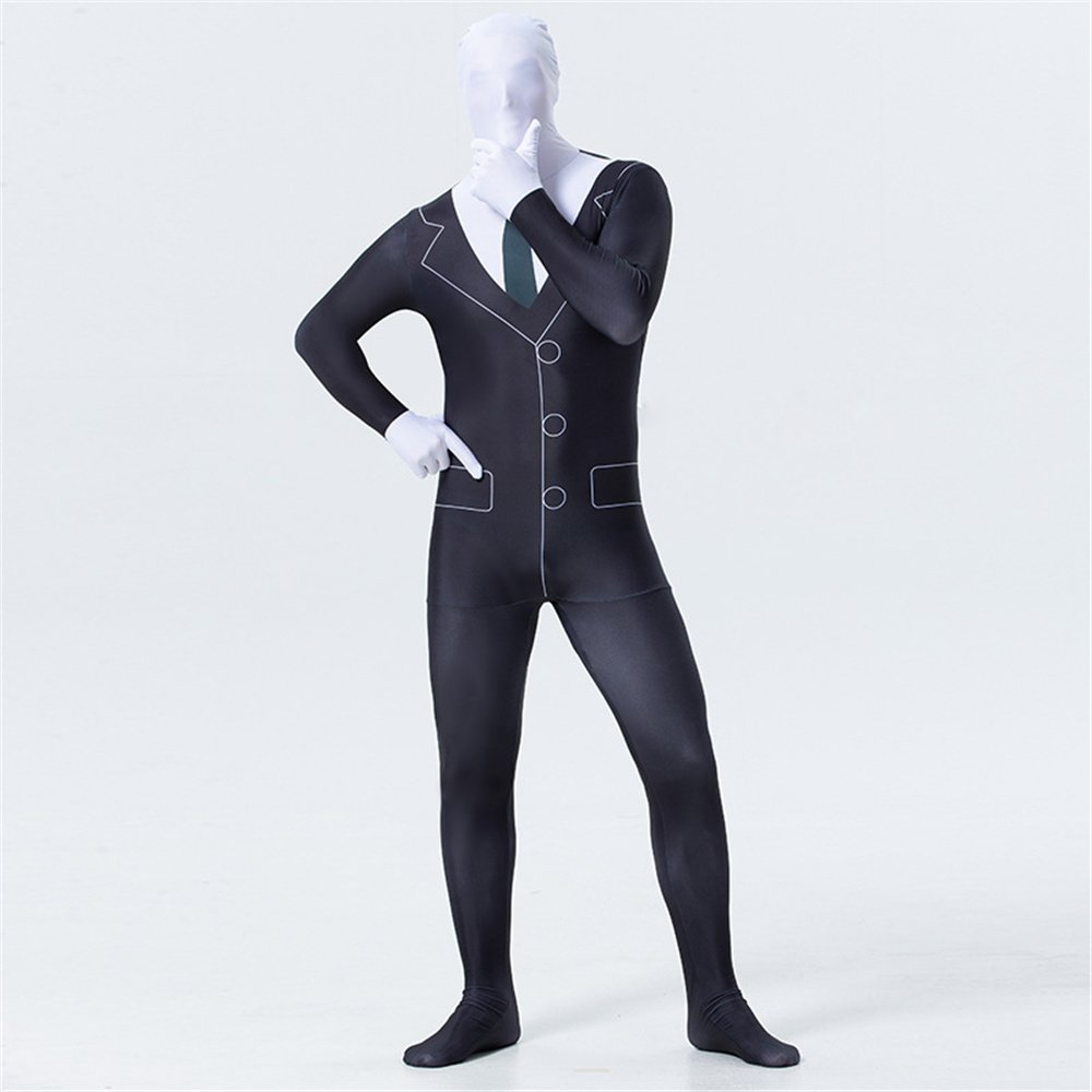 2019 Cosplay Zentai Carnival Stage Uniform Troupe COS Outfits Halloween Black Suit Print Jumpsuit