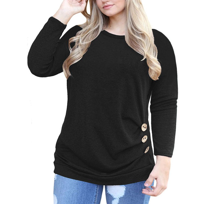 American Women Plus Size Blouses 3XL Cold Sleeve Autumn Casual Clothing