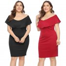 Women Plus Size Casual Dresses Super Size 3XL Sheath Fashion Clothing