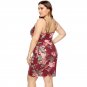 Super Size Fashion Sexy High Waist Clubwear Slim Charming 3XL Women V-neck Elegant Dress
