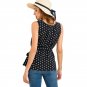 Women Polka Dot Blouses Fashion Sleeveless Tops Female Shirt American Casual Streetwear