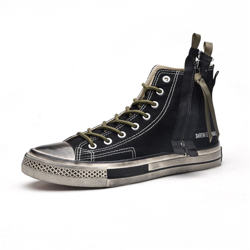 Obsolete Plimsolls Casual Board Shoes Ulzzang Rugged American Distressed Sneakers