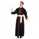 Halloween Priest Costume Black Carnival Clergyman Uniform Parson Cosplay Clothing