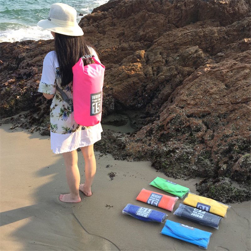 Fashion Duffel Bags Outdoor 30L PVC Dry Bucket Pouch for Drifting Swimming Backpack