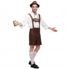 Adult Oktoberfest Costume Germany Hansel Shirts Male Carnival Costume Men Bavarian Beer Overalls